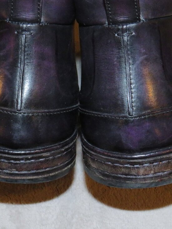 Berluti Playtime Script Leather Purple Burnished High Top Sneakers 9.5 main image 4